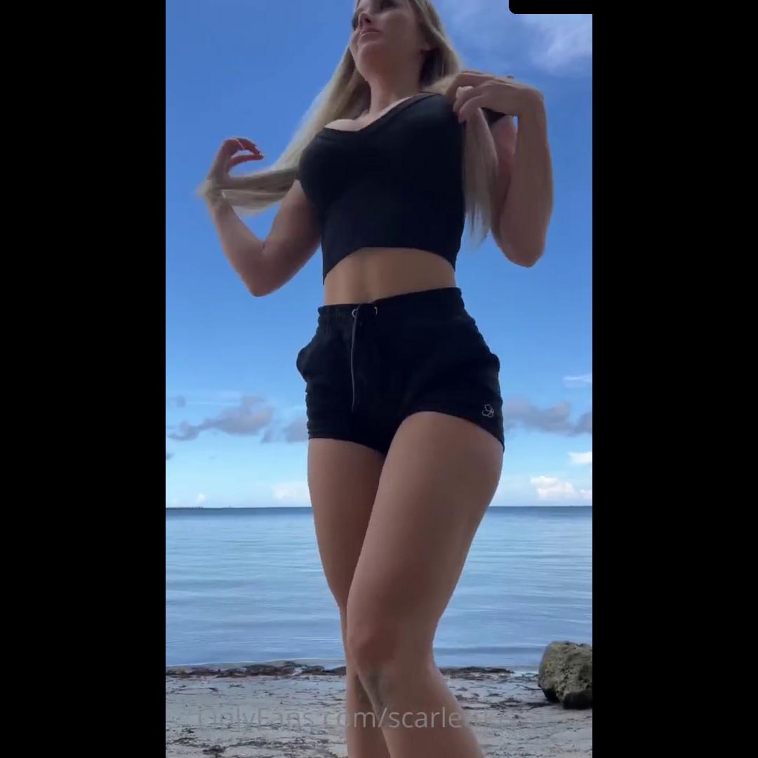 ScarlettKissesXO Nude Beach Sex Video Leaked