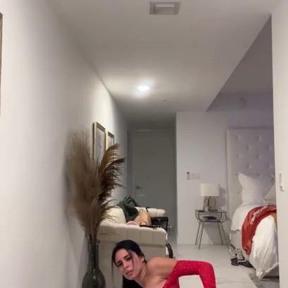 Camilla Araujo Red Bodysuit Masturbation Through Panties Video Leaked
